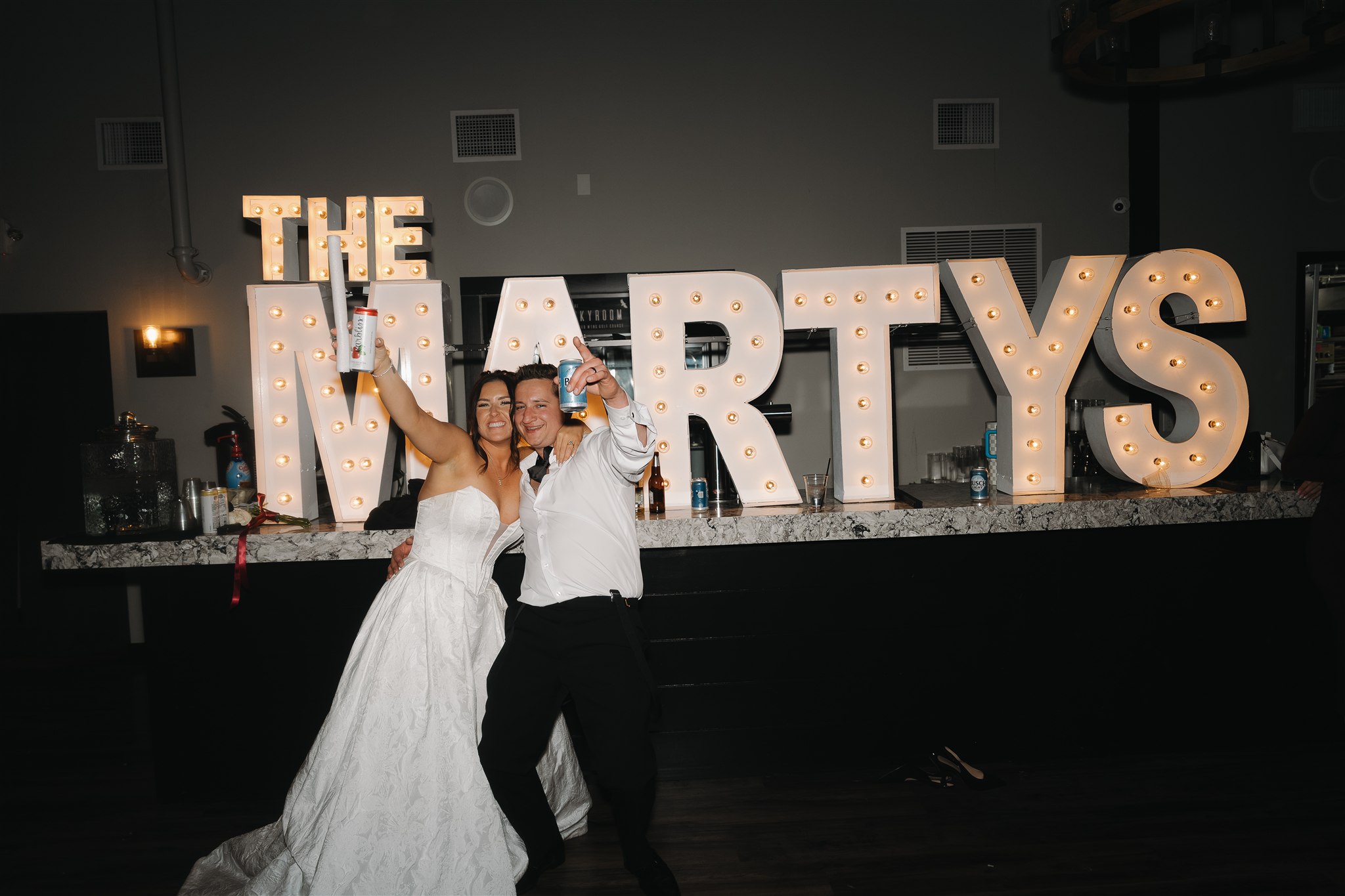 winter wedding at the skyroom wedding venue in red wing minnesota